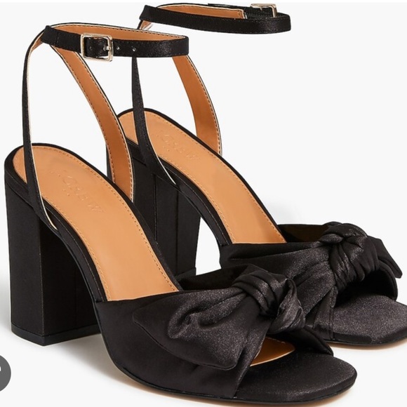 J. Crew Factory Shoes - J. Crew knotted Sateen chunky sandal sz 8